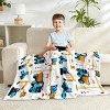 Christmas Construction Truck Blanket Boys Excavator Plush Throw Blanket for Bed Couch Sofa Decor Blankets Gifts. - 2 of 4