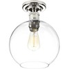 Progress Lighting Hansford 1-Light Flush Mount, Polished Nickel, Clear Shade - 3 of 4