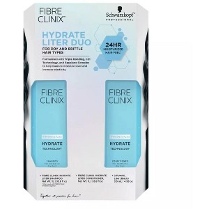 Schwarzkopf Fibre Clinix Hydrate Shampoo & Conditioner (33 oz XXL LITER DUO) Fiber Clinic for Normal to Dry Hair - 1 of 1