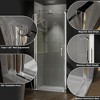 ZACHVO Bifold Semi-Frameless Shower Door with Clear Glass - 2 of 4