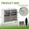 GustoWave Fluted Shoe Storage Cabinet with 4 Flip Drawers, Narrow Wooden Shoe Organizer with Metal Legs, Modern Farmhouse Hidden Shoe Rack - 2 of 4