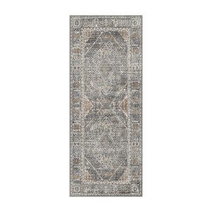Abynow Medallion Diamond Distressed Rustic Indoor Area Rug - 1 of 4