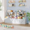 Kids Bookshelf and Toy Storage, Kids Toy Storage Organizer, Toddler Bookshelf Toy Storage Cabinet for Playroom, Bedroom, Nursery, Classroom - 4 of 4