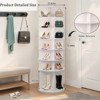 Vynxaria White 7-Tier Rotating Shoe Organizer Tower - 4 of 4