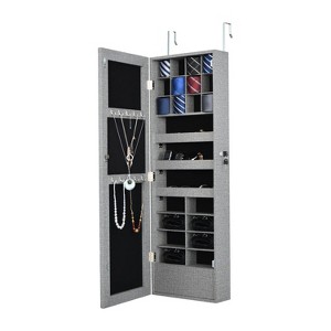 Ridstar 14.7 in. W x 42.52 in. H Grey Rectangular Decorative Wall Mirrors with LED Lights - 1 of 4