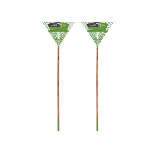 54 in. Wood Handle 22-Tine Steel Leaf Rake (2-Pack) - AMES : Target