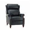 Ripheus Genuine Leather Manual Recliner with Nailhead Trims and Solid Wood Legs | KARAT HOME - 2 of 4