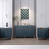 Festivo 3pc Modern Elegance 3 Drawer Nightstands and 6 Drawer Dresser Set Navy - 3 of 4