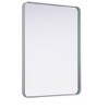 Elegant Lighting Contour Metal Rectangle Mirror 30x40 in Silver - 4 of 4