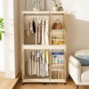 TiramisuBest Wardrobe Closet Organizer with 17 Magnetic Doors, 17 Cubes & 1 Hanging Rod, Includes 6 Hangers, Baby Clothes Storage Cabinet, White - 3 of 4