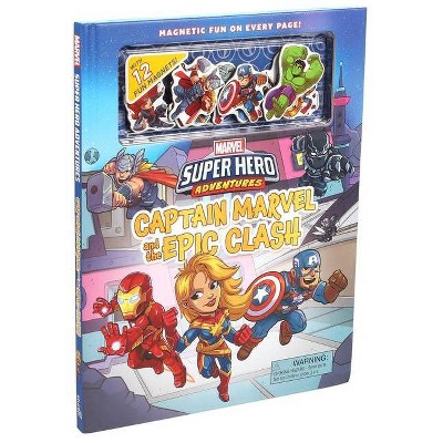 Marvel Super Hero Adventures: Captain Marvel and the Epic Clash - (Magnetic Hardcover) by  Joann Padgett (Mixed Media Product)