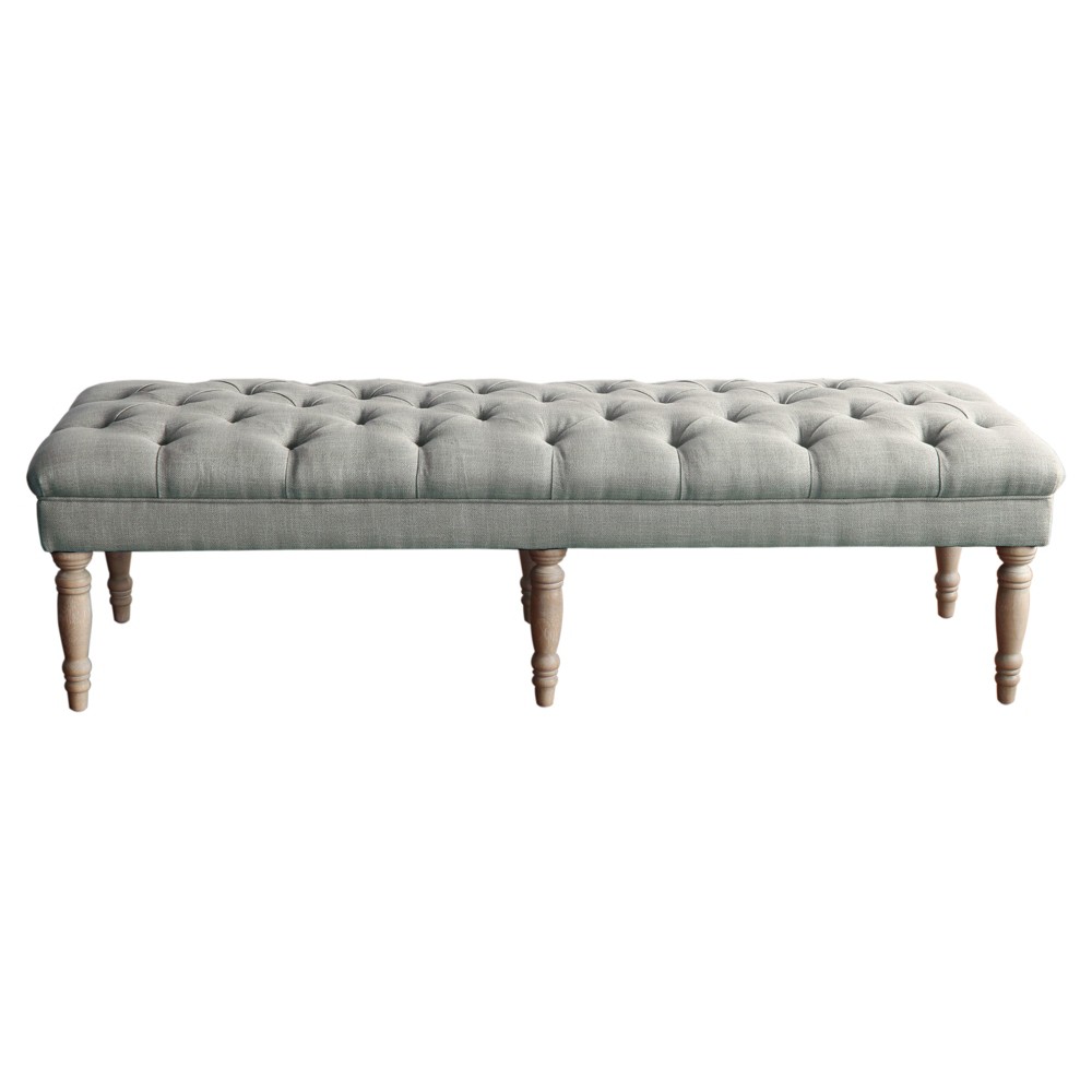 Layla Tufted Bench Gray - HomePop was $239.99 now $179.99 (25.0% off)