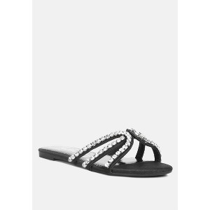 mezzie diamante embellished flat Womens sandals - 1 of 4