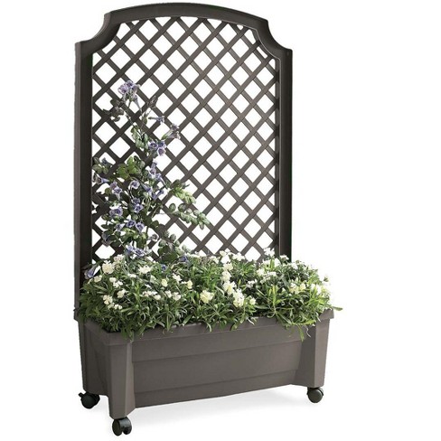 Plow & Hearth Planter With Trellis And Self-watering Reservoir : Target