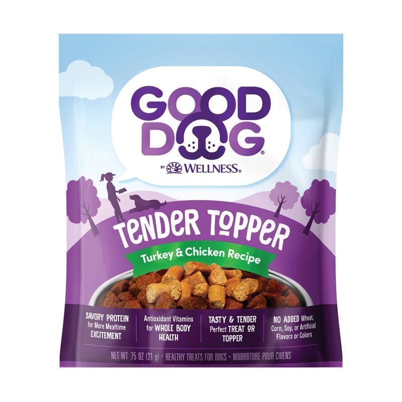 Good Dog by Wellness Tender Toppers Turkey &#38; Chicken Recipe Dry Dog Food - 0.75oz, 1 of 8