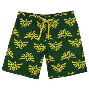 Seven Times Six Nintendo The Legend of Zelda Pajamas Men's Royal Hyrule Crest PJ Lounge Shorts - 1 of 3