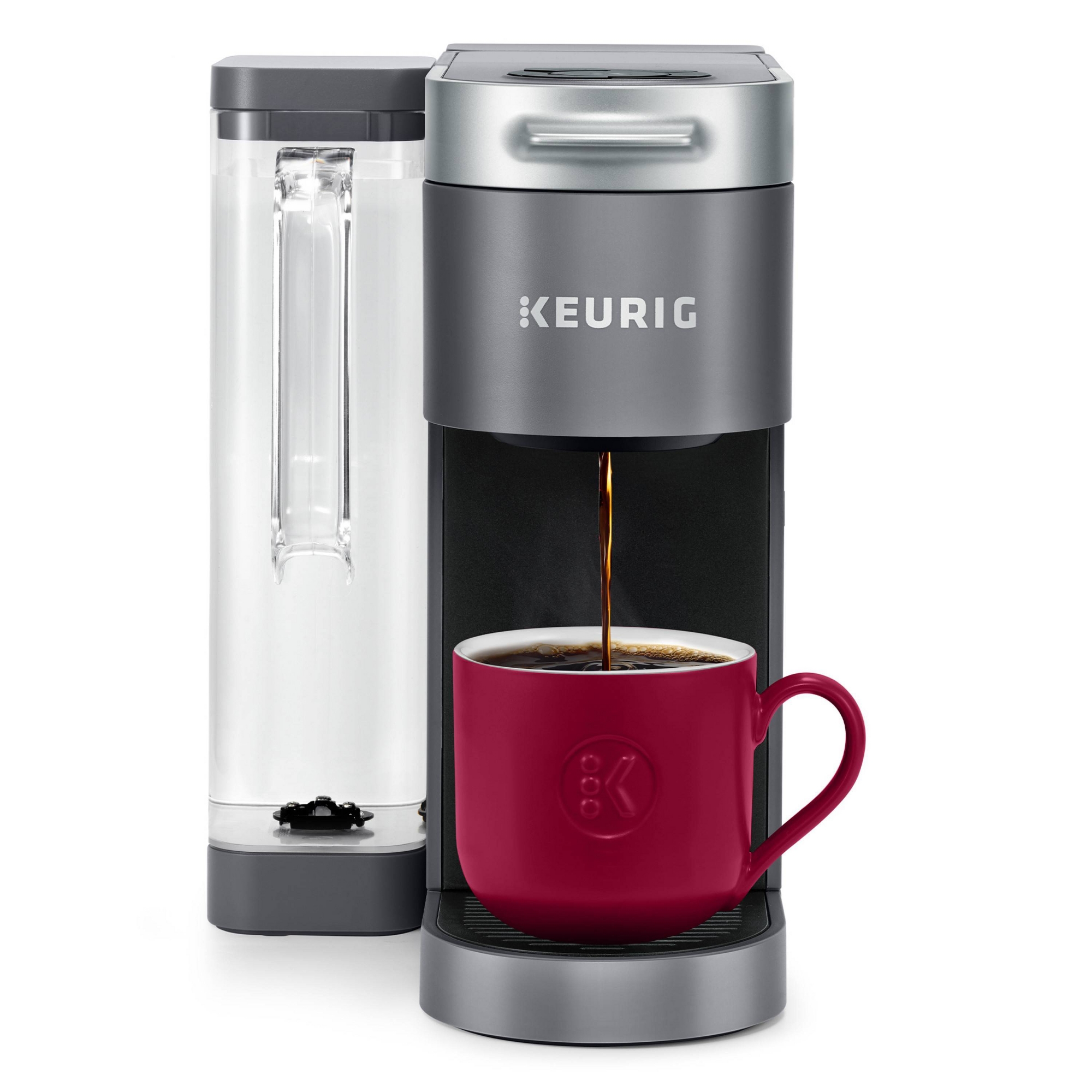 Keurig K-Supreme Single-Serve K-Cup Pod Coffee Maker Gray: Automatic Shut-Off, Brews Iced Coffee, 66 oz Capacity