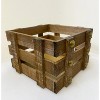 Essential Decor & Beyond 3-Piece Set Natural Wooden Square Crate Storage with Metal Studs - 3 of 4