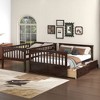 Kumasinova Twin-Over-Twin Bunk Bed with 2 Storage Drawers –  Solid Pine Wood Bed Frame, Convertible (Splits to 2 Beds), Fence-Shaped Guardrails - 2 of 4