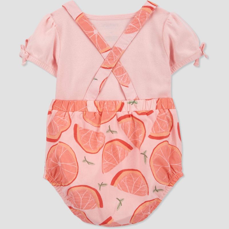 Carter&#39;s Just One You&#174; Baby Girls&#39; Grapefruit Bubble Overalls - Pink, 4 of 7