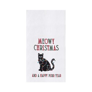 C&F Home Meowy Christmas Towel - 1 of 3