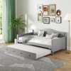 Safstar Twin Size Daybed with Trundle Solid Wood Sofa Bed with Slats Support Guest Bed - 3 of 4