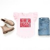 Merry and Bright Block Distressed - Flutter Sleeve Graphic T-Shirt - 2 of 3