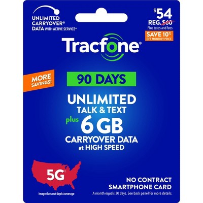 Tracfone Unlimited Talk And Text -data Smartphone Card (email Delivery ...