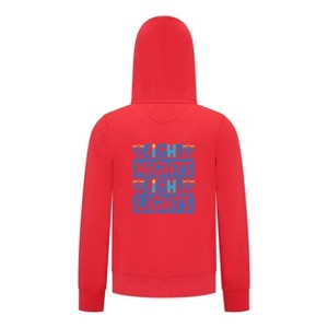 Everyday Kids Hanukkah Collection “Eight Nights Eight Lights” Zip Up Hoodie – Holiday Sweatshirt - 1 of 4