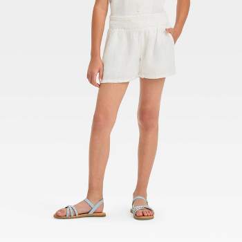 Girls' Smocked Waist Shorts - Cat & Jack™ White