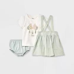 Baby Girls' Mickey Mouse Solid Top and Bottom Set - Olive Green