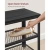 VASAGLE 28.7" Shoe Rack Bench 3-Tier Shoe Shelf Storage Bench with Metal Mesh Shelves and Seat Shoe Rack - image 4 of 4