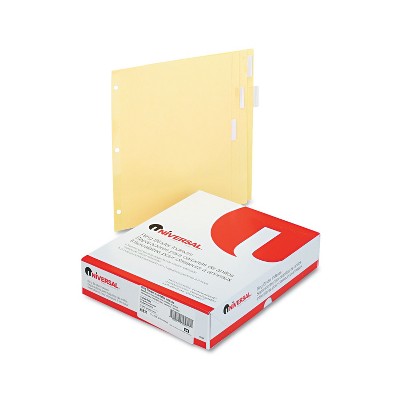 UNIVERSAL Economical Insertable Index Clear Tabs 5-Tab Letter Buff 24 Sets/Box 20831