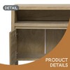 60" 3-Door Sideboard with 3 Drawers - Modern Solid Ash Veneer MDF Sideboard, Semi-Open Shelf & Center Semi - Leovsnove - 4 of 4