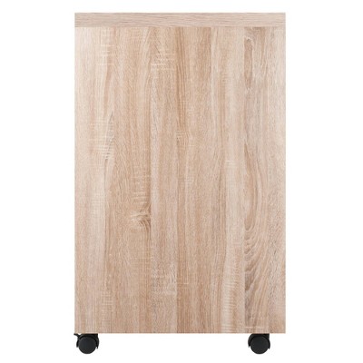 Modular Mobile Desk in Reclaimed Wood & White Finish with Storage