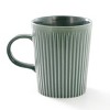 Meritage 4 Piece 16.5 Ounce Embossed Stoneware Mug Set in Matte Sage - 2 of 4