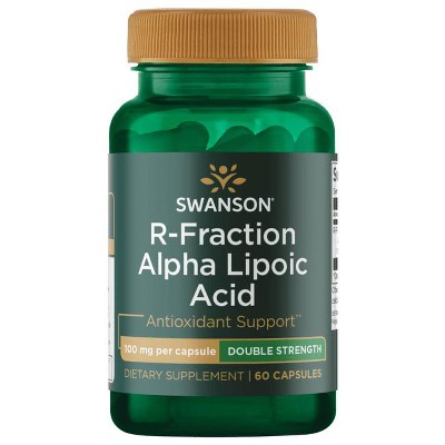 Swanson R-Fraction Alpha Lipoic Acid - Double Strength 100 mg 60 Capsules.