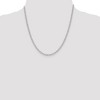 Black Bow Jewelry 3mm, Sterling Silver Half Round, Solid Curb Chain Necklace - 2 of 4