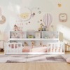 Safstar Twin Size Montessori Floor Bed w/ Bookcase Storage Shelves & Safety Fence Rails - 4 of 4