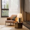 LNC Flabellum 24.8-in Modern Bedside/Standard Table Lamps,Polished Gold and Black with  Fabric Shade - 4 of 4
