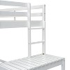 NicBex Twin Size Loft Bed Wooden Bed Frame with Platform, Ladder and Full Length Guardrail, No Box Spring Required, Space saving - 4 of 4