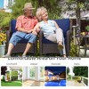 homfan 3-Piece Resin Wicker Patio Chair Set with Metal Frame ¨C Swivel Rotating Outdoor Conversation Set - 3 of 4