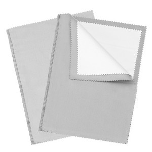 Unique Bargains Pure Cotton Flannel Jewelry Cleaning Double Layer Cleaning Cloth 2 Pcs - 1 of 4