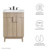 Modway Miles 24" Bathroom Vanity – Compact Wall-Mount Sink Cabinet with Clean Lines and Open Storage Shelf (Sink Not Included) - 3 of 4