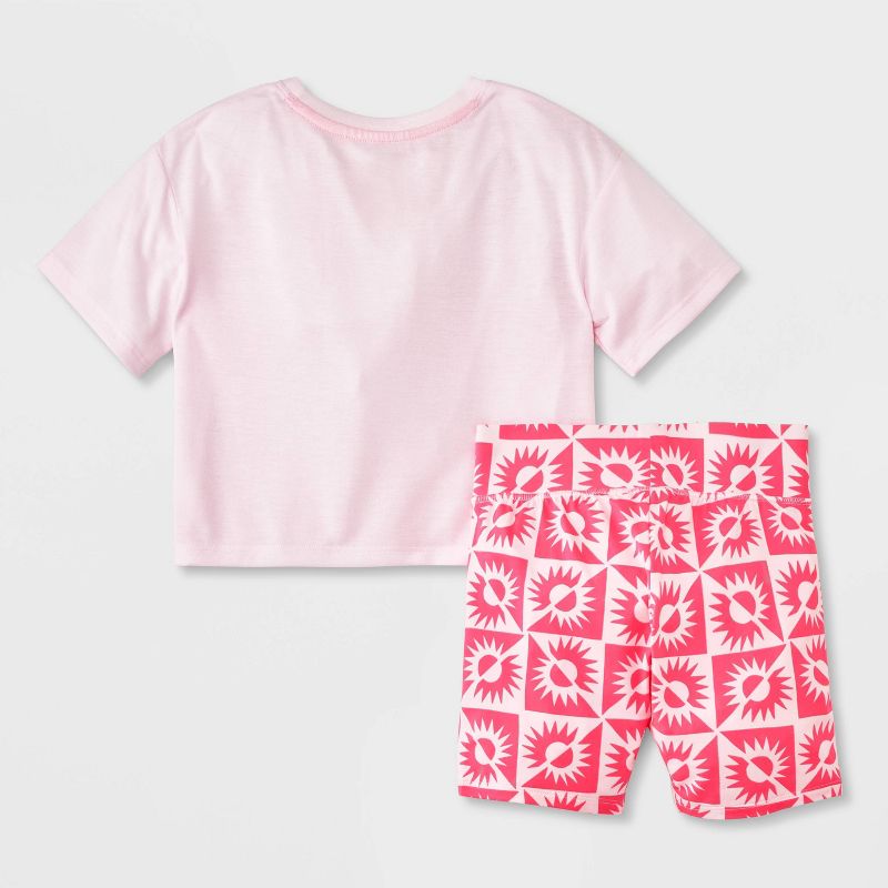 Girls' Bike Shorts Pajama Set - Cat & Jack™, 3 of 6
