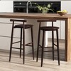 Tangkula Bar Height Stools Set of 2 Bar Chair w/ Acacia Wood Frame Supporting Legs - 3 of 4