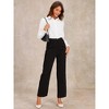 INSPIRE CHIC Women's Long Sleeves Collared Business Dressy Bodysuit Top - 4 of 4