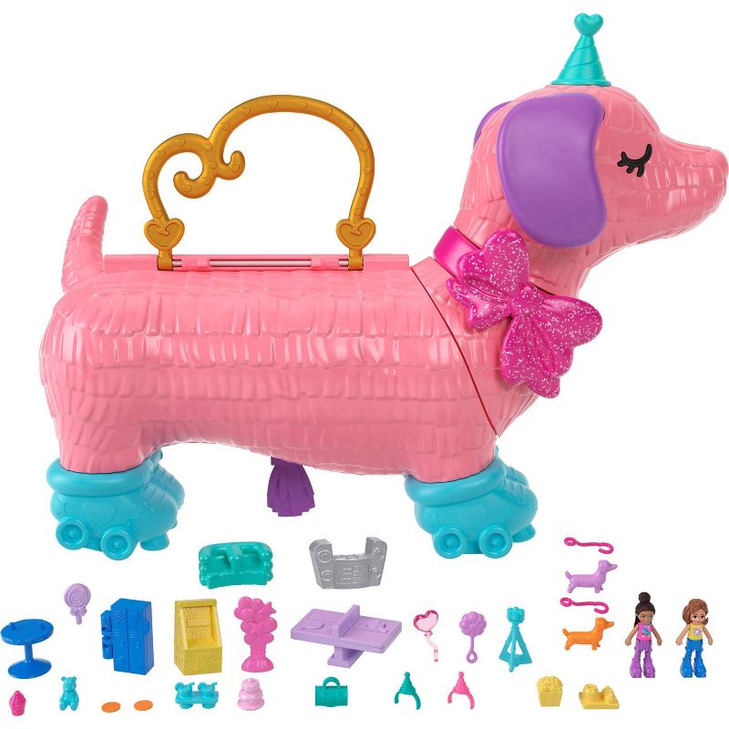 Polly Pocket Puppy Party Playset with 2 Dolls, 1 of 8
