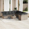 vidaXL Garden Sofa Set Grey PE rattan Large Modular Garden Sofa Set - 2 of 4