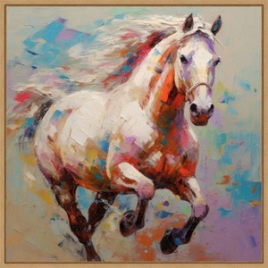 Amanti Art Colorful Runner by Irena Orlov Framed Canvas Wall Art - 1 of 4